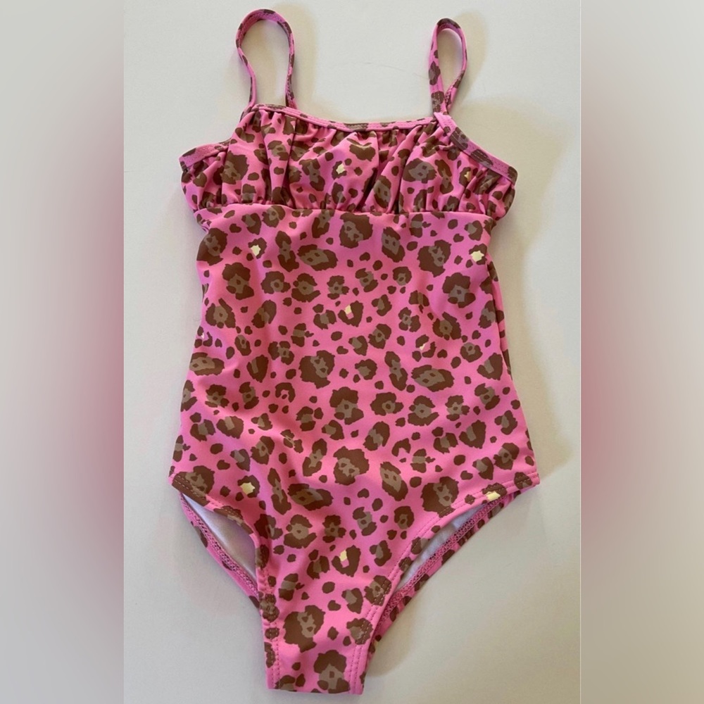 NEW Girls size 3  swimsuit 3T - New with tags - pink leopard